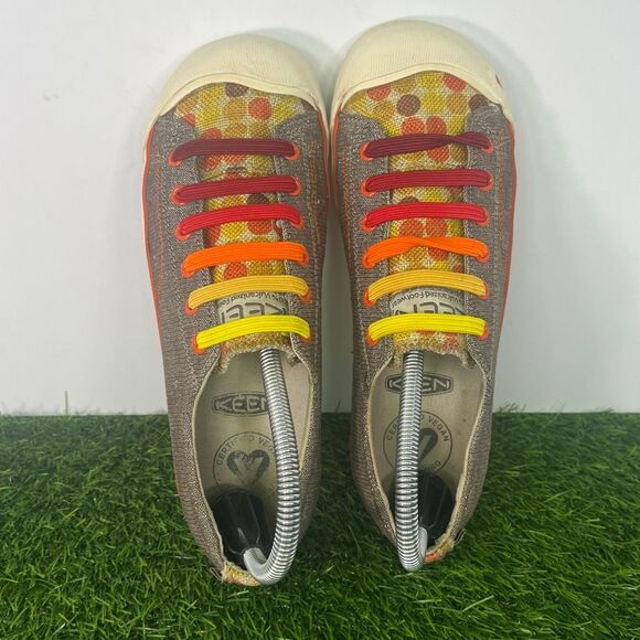 KEEN Coronado Women’s 8.5 Brown Polka Dot Canvas Sneakers Casual Comfort Retro - Picture 5 of 8